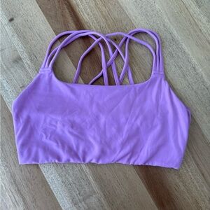 Athleta Lavender Strappy Sports Bra